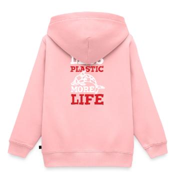 plastik save the ocean - Kinder Premium Organic Hoodie - Rosa - Hinten - AI Model Kid Female (0cm)