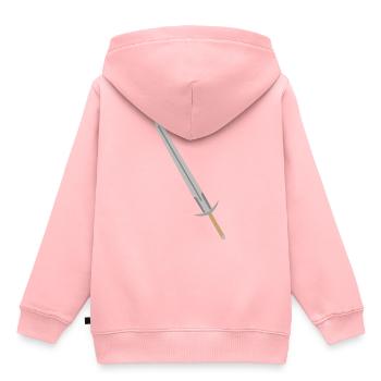 Escrime épée fleurette parade samurai25 - Sweat Premium à capuche enfant bio - rose - Dos - AI Model Kid Female (0cm)