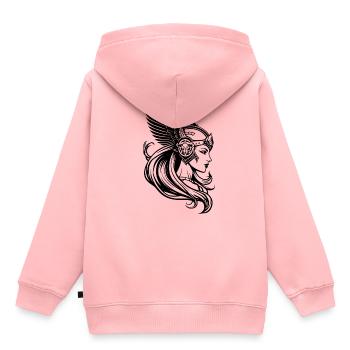 Schildmaid, Walküre, Nordisch, Wikinger, Odin - Kinder Premium Organic Hoodie - Rosa - Hinten - AI Model Kid Female (0cm)