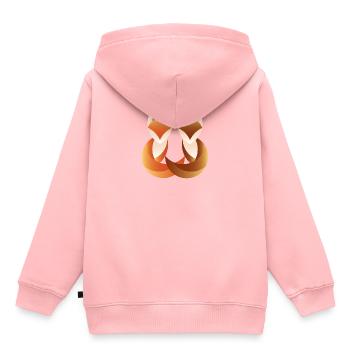 Fox Duo 2 - Sweat Premium à capuche enfant bio - rose - Dos - AI Model Kid Female (0cm)