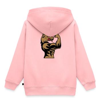 strong dog 002 - Kids Premium Organic Hoodie - rose - Back - AI Model Kid Female (0cm)