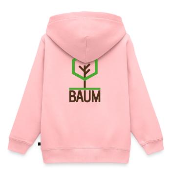 Baum - Kinder Premium Organic Hoodie - Rosa - Hinten - AI Model Kid Female (0cm)