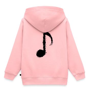 Musique Note Noir Note de musique - Sweat Premium à capuche enfant bio - rose - Dos - AI Model Kid Female (0cm)