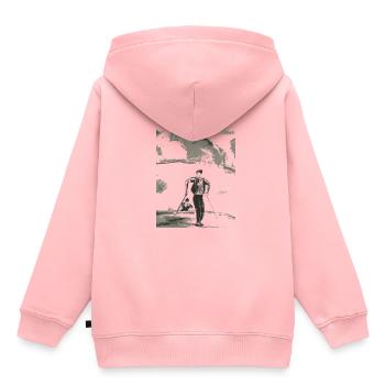Schitour - Kinder Premium Organic Hoodie - Rosa - Hinten - AI Model Kid Female (0cm)