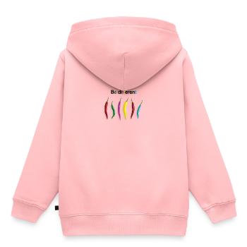 Scharfe Vielfalt - Kinder Premium Organic Hoodie - Rosa - Hinten - AI Model Kid Female (0cm)
