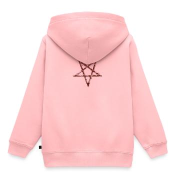 Pentagramm - Kinder Premium Organic Hoodie - Rosa - Hinten - AI Model Kid Female (0cm)