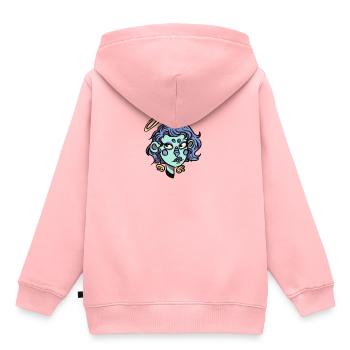 ange - Sweat Premium à capuche enfant bio - rose - Dos - AI Model Kid Female (0cm)