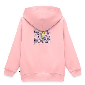 Hippocampe - Sweat Premium à capuche enfant bio - rose - Dos - AI Model Kid Female (0cm)
