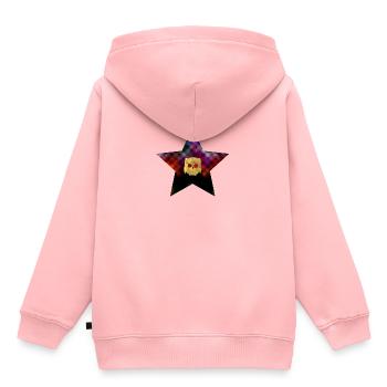 chouette d’or - Sweat Premium à capuche enfant bio - rose - Dos - AI Model Kid Female (0cm)