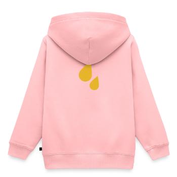 Gouttes - Sweat Premium à capuche enfant bio - rose - Dos - AI Model Kid Female (0cm)
