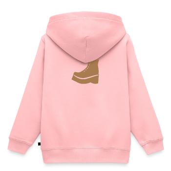 Brown Boot shoe - Kids Premium Organic Hoodie - rose - Back - AI Model Kid Female (0cm)