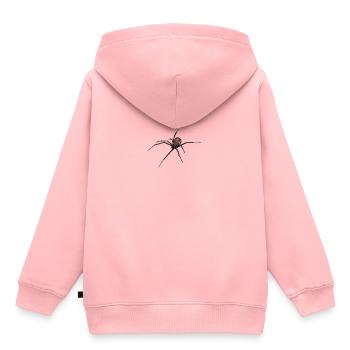 Spinne - Schwarze Witwe - Aquarell Zeichnung - Kinder Premium Organic Hoodie - Rosa - Hinten - AI Model Kid Female (0cm)