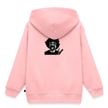 Happy Hippie - Kinder Premium Organic Hoodie - Rosa - Hinten - AI Model Kid Female (0cm)