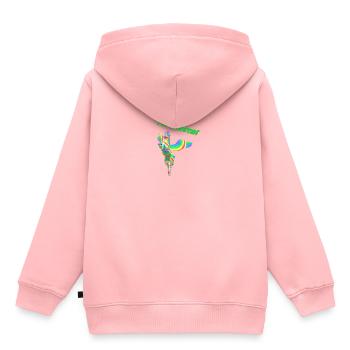 Je suis différent - Sweat Premium à capuche enfant bio - rose - Dos - AI Model Kid Female (0cm)