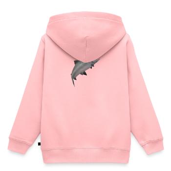 3D Lachs - Kinder Premium Organic Hoodie - Rosa - Hinten - AI Model Kid Female (0cm)