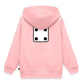 Würfel Zahl 4 Wuerfel Spiel Geschenkidee - Kinder Premium Organic Hoodie - Rosa - Hinten - AI Model Kid Female (0cm)