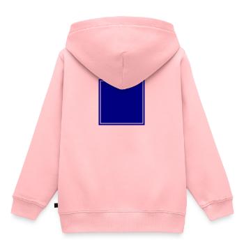 Square dark blue self-design - Kids Premium Organic Hoodie - rose - Back - AI Model Kid Female (0cm)