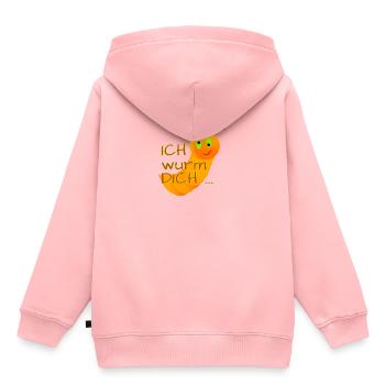 Ich wurm DICH - Kinder Premium Organic Hoodie - Rosa - Hinten - AI Model Kid Female (0cm)