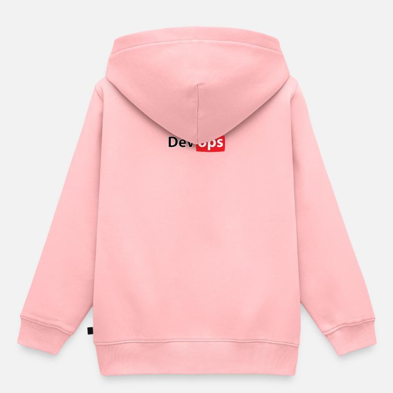 devopstube - Sweat Premium à capuche enfant bio - rose