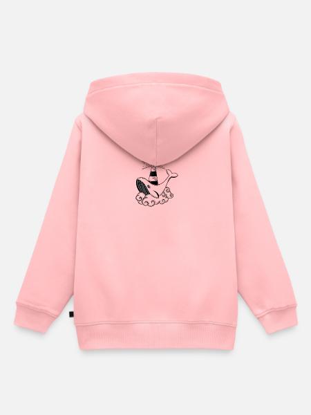Baleine sur Cloud Nine - Sweat Premium à capuche enfant bio - rose
