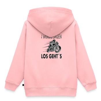 Motorradhelm Motorrad fahren stunt Geschenkidee - Kinder Premium Organic Hoodie - Rosa - Hinten - AI Model Kid Female (0cm)