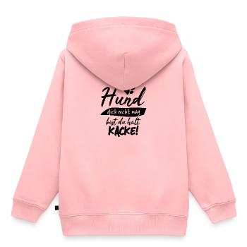 WEnn mein hund dich nicht mag - Kinder Premium Organic Hoodie - Rosa - Hinten - AI Model Kid Female (0cm)