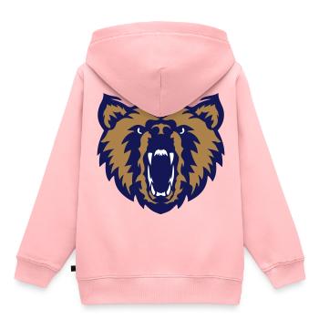 Bärengesicht Club Logo - Kinder Premium Organic Hoodie - Rosa - Hinten - AI Model Kid Female (0cm)