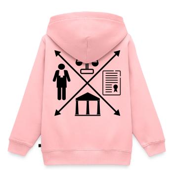Jurist - Kinder Premium Organic Hoodie - Rosa - Hinten - AI Model Kid Female (0cm)