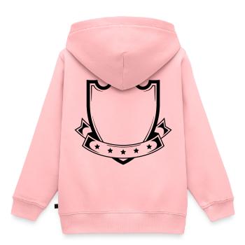 coat of arms blank shield shape - Kids Premium Organic Hoodie - rose - Back - AI Model Kid Female (0cm)