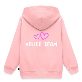 Équipe d’élite Heart Love - Sweat Premium à capuche enfant bio - rose - Dos - AI Model Kid Female (0cm)