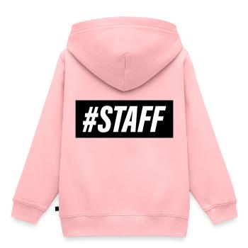 Staff Mitglied - Kinder Premium Organic Hoodie - Rosa - Hinten - AI Model Kid Female (0cm)