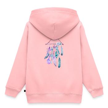 Traumfänger - Kinder Premium Organic Hoodie - Rosa - Hinten - AI Model Kid Female (0cm)