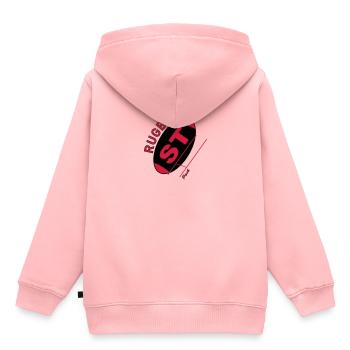 Toulouse Rugby - Kinder Premium Organic Hoodie - Rosa - Hinten - AI Model Kid Female (0cm)