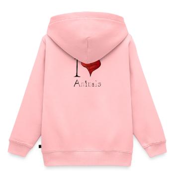 Animals - Kids Premium Organic Hoodie - rose - Back - AI Model Kid Female (0cm)