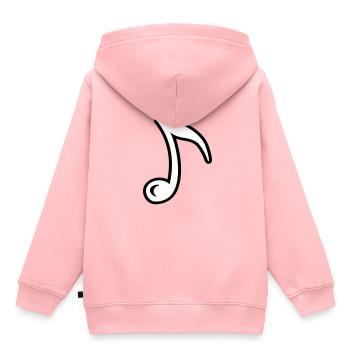 Note de musique note de musique symbole musical - Sweat Premium à capuche enfant bio - rose - Dos - AI Model Kid Female (0cm)