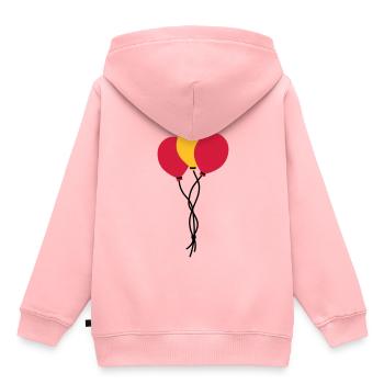 Drei Luftballons / three balloons / trois ballons - Kids Premium Organic Hoodie - rose - Back - AI Model Kid Female (0cm)