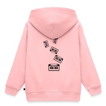 Symbole de cassette - Sweat Premium à capuche enfant bio - rose - Dos - AI Model Kid Female (0cm)