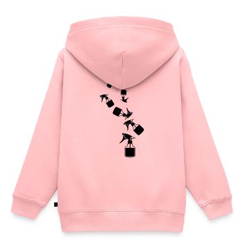 Barber Frisör icon - Kinder Premium Organic Hoodie - Rosa - Hinten - AI Model Kid Female (0cm)