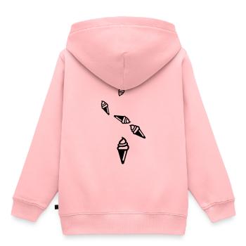 Icône d’icône de glace - Sweat Premium à capuche enfant bio - rose - Dos - AI Model Kid Female (0cm)