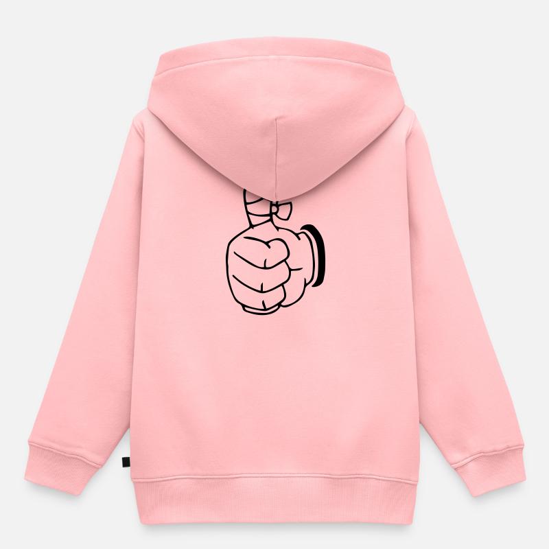 Daumen hoch Handwerker Geschenkidee - Kinder Premium Organic Hoodie - Rosa