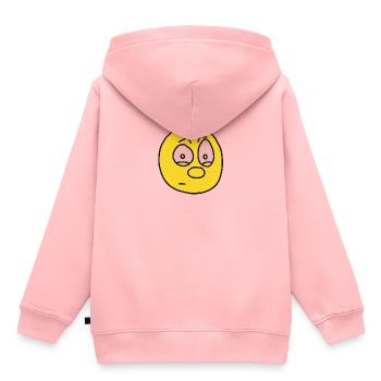 Emoticon - Kinder Premium Organic Hoodie - Rosa - Hinten - AI Model Kid Female (0cm)