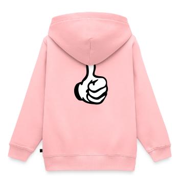 comme la main - Sweat Premium à capuche enfant bio - rose - Dos - AI Model Kid Female (0cm)