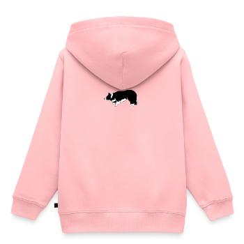 Border Collie herding dog - Kids Premium Organic Hoodie - rose - Back - AI Model Kid Female (0cm)
