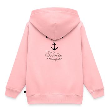 Hamburg-Perle schwarz Anker Geschenk Hamburg Kietz - Kinder Premium Organic Hoodie - Rosa - Hinten - AI Model Kid Female (0cm)