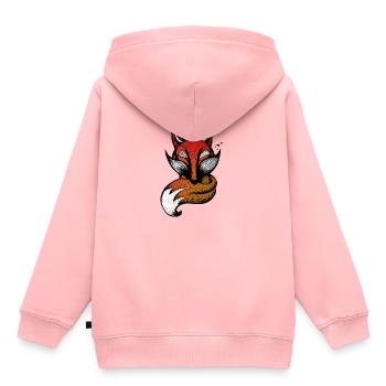 renard - Sweat Premium à capuche enfant bio - rose - Dos - AI Model Kid Female (0cm)