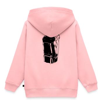 rucksack camping backpacker symbol - Kinder Premium Organic Hoodie - Rosa - Hinten - AI Model Kid Female (0cm)