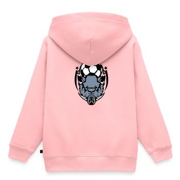 Fußball Fußball-Logo wilden Eber boar3 - Kinder Premium Organic Hoodie - Rosa - Hinten - AI Model Kid Female (0cm)