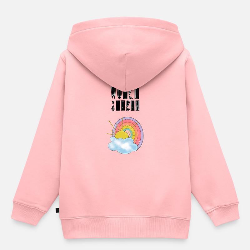 Nuage 7 - Sweat Premium à capuche enfant bio - rose