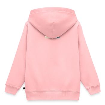 Composition de chaussures vintage - Sweat Premium à capuche enfant bio - rose - Dos - AI Model Kid Female (0cm)