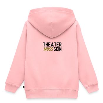 Theater muss sein - Kinder Premium Organic Hoodie - Rosa - Hinten - AI Model Kid Female (0cm)